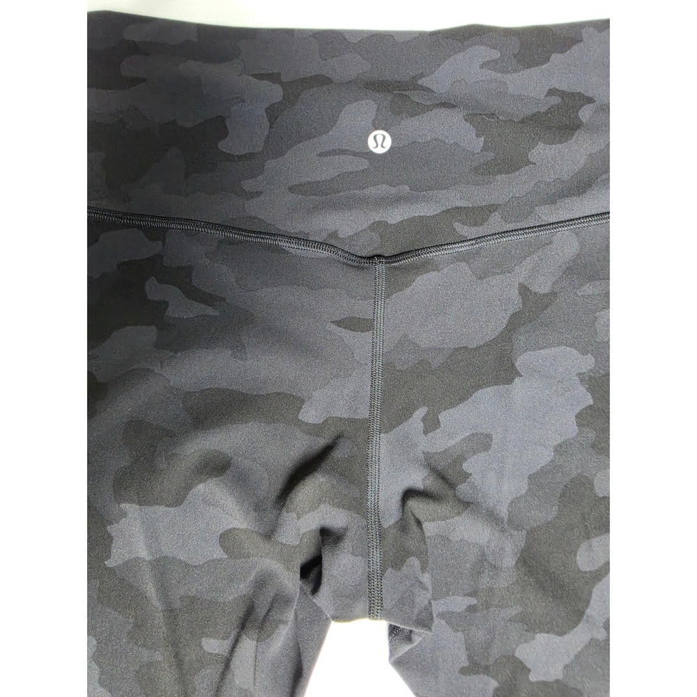 Lululemon High Rise Align Leggings 25 Charcoal Camo Gray Black Yoga Pants - Picture 6 of 8
